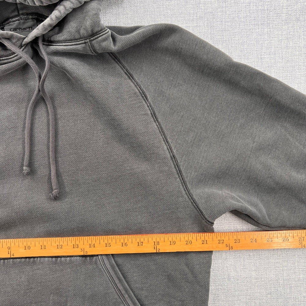 Carhartt WIP Hooded Taos Sweat Hoodie Men Small Gray Garment Dyed Faded Y2K - Picture 6 of 10